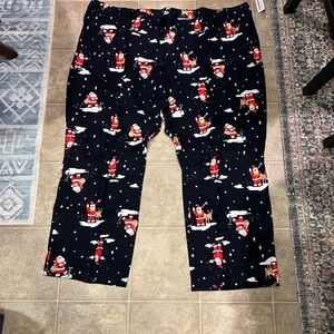 Old Navy Black Santa Print Pajama Pants